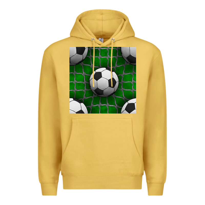 Soccer Ball With Goal Nets Seamless Pattern Premium Hoodie by BundleAndBundleShop | Teevron