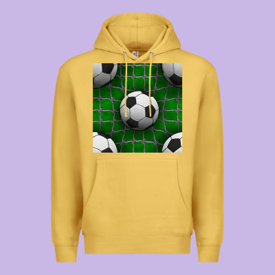 Soccer Ball With Goal Nets Seamless Pattern Premium Hoodie Designed By Bundleandbundleshop