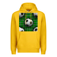 Lemon soccer ball with goal nets seamless pattern Premium Hoodie - BundleAndBundleShop
