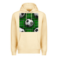 Pina Colada soccer ball with goal nets seamless pattern Premium Hoodie - BundleAndBundleShop