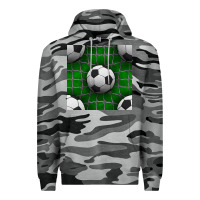 Slate Camo soccer ball with goal nets seamless pattern Premium Hoodie - BundleAndBundleShop