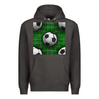 Smoke soccer ball with goal nets seamless pattern Premium Hoodie - BundleAndBundleShop