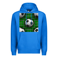 True Royal soccer ball with goal nets seamless pattern Premium Hoodie - BundleAndBundleShop