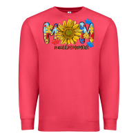 Cardinal autism mom life sunflower Premium Sweatshirt - MaliasSmallBusiness