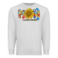 Dove Grey autism mom life sunflower Premium Sweatshirt - MaliasSmallBusiness