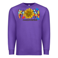 Purple autism mom life sunflower Premium Sweatshirt - MaliasSmallBusiness