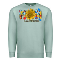 Seafoam autism mom life sunflower Premium Sweatshirt - MaliasSmallBusiness