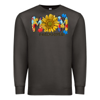 Smoke autism mom life sunflower Premium Sweatshirt - MaliasSmallBusiness