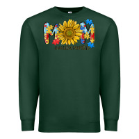 Sports Green autism mom life sunflower Premium Sweatshirt - MaliasSmallBusiness