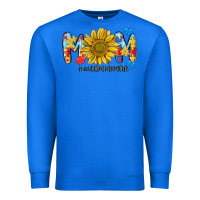 True Royal autism mom life sunflower Premium Sweatshirt - MaliasSmallBusiness