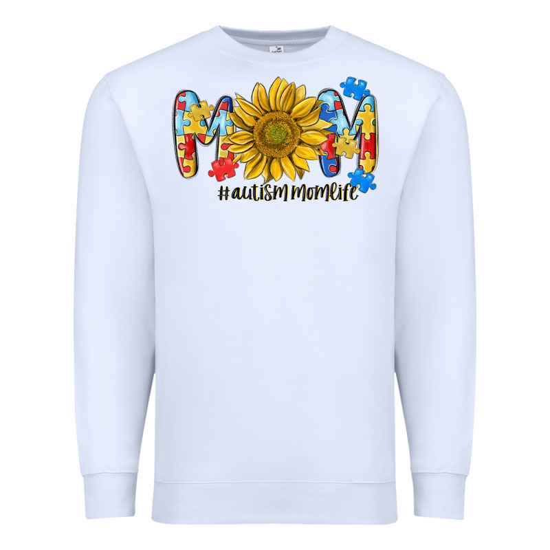 Autism Mom Life Sunflower Premium Sweatshirt by MaliasSmallBusiness | Teevron