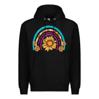 Black rainbow sunflower Premium Hoodie - AdoDesignShop