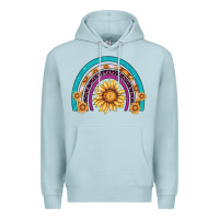 Blue Mist rainbow sunflower Premium Hoodie - AdoDesignShop