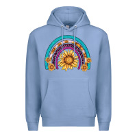 Colony Blue rainbow sunflower Premium Hoodie - AdoDesignShop