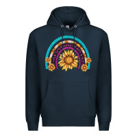 Navy rainbow sunflower Premium Hoodie - AdoDesignShop