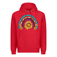 Red rainbow sunflower Premium Hoodie - AdoDesignShop