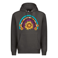 Smoke rainbow sunflower Premium Hoodie - AdoDesignShop