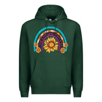 Sports Green rainbow sunflower Premium Hoodie - AdoDesignShop