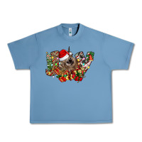 Pebble Blue christmas joy highland cow Urban Heavy Tee - CowhideDigitalArt
