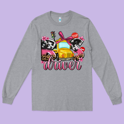 Bus Driver Long Sleeve Tee Designed By Adodesignshop