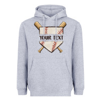 Heather Grey preview custom baseball Heavyweight Hoodie - MaliasSmallBusiness
