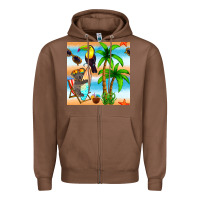 Chestnut tropical animals seamless pattern Zipper Hoodie - BundleAndBundleShop