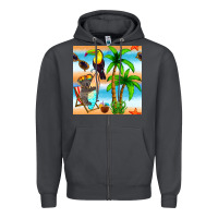 Smoke tropical animals seamless pattern Zipper Hoodie - BundleAndBundleShop
