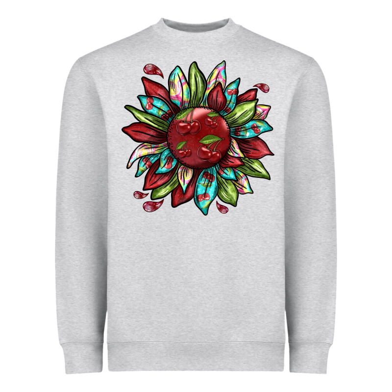 Cherry Sunflower Heavyweight Sweatshirt by texasbilliewilder | Teevron