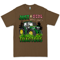 Cacao just a girl who loves tractors Premium Tee - BarkalooDesign