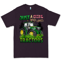 Plum just a girl who loves tractors Premium Tee - BarkalooDesign
