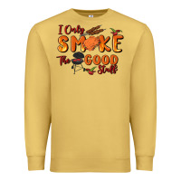 Antique Gold i only smoke the good stuff Premium Sweatshirt - MaliasSmallBusiness