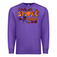Purple i only smoke the good stuff Premium Sweatshirt - MaliasSmallBusiness