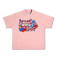 Salmon Flip flops fireworks & freedom 4th of july Urban Heavy Tee - CowGirlArtShop