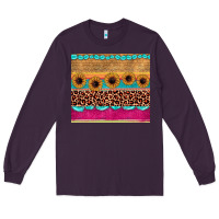 Plum leopard sunflower gemstone Long Sleeve Tee - JahusDesignShop