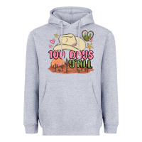 Heather Grey 100 days y'all malia Heavyweight Hoodie - MaliasSmallBusiness