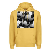 Antique Gold soccer seamless pattern Premium Hoodie - BundleAndBundleShop
