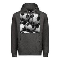 Charcoal Heather soccer seamless pattern Premium Hoodie - BundleAndBundleShop