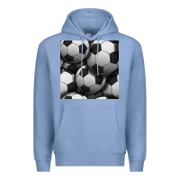 Colony Blue soccer seamless pattern Premium Hoodie - BundleAndBundleShop