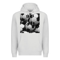 Dove Grey soccer seamless pattern Premium Hoodie - BundleAndBundleShop