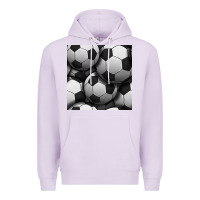 Lilac soccer seamless pattern Premium Hoodie - BundleAndBundleShop