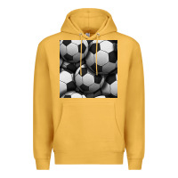 Mustard soccer seamless pattern Premium Hoodie - BundleAndBundleShop