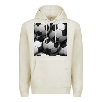 Oatmeal Heather soccer seamless pattern Premium Hoodie - BundleAndBundleShop