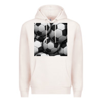 Pale Pink soccer seamless pattern Premium Hoodie - BundleAndBundleShop