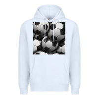 White soccer seamless pattern Premium Hoodie - BundleAndBundleShop