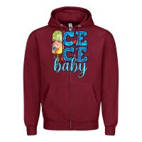 Burgundy ice ice baby with popsicle Zipper Hoodie - AdoDesignShop