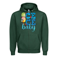 Sports Green ice ice baby with popsicle Zipper Hoodie - AdoDesignShop