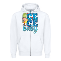 White ice ice baby with popsicle Zipper Hoodie - AdoDesignShop