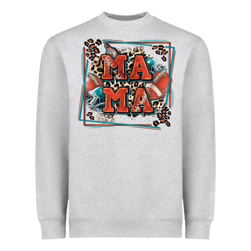 American Football Mama With Leopard Heavyweight Sweatshirt by Zillion Design Studio | Teevron