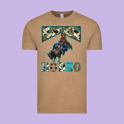 Western Rodeo Bullfighter Vintage Tee Designed By Barkaloodesign