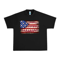 Black Baseball American flag Urban Heavy Tee - Neo Western